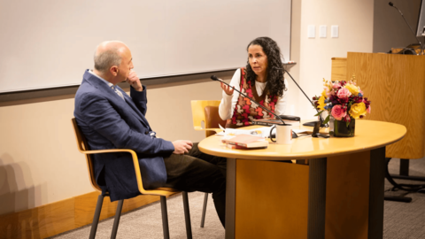 James Wood (left) and Laila Lalami