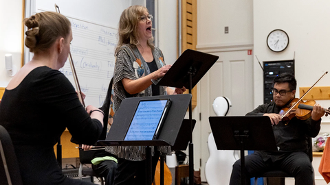Krista River and the Arneis Quartet perform at the WordSong event