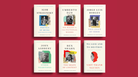 Covers of the six Centenary Editions of the Norton Lectures