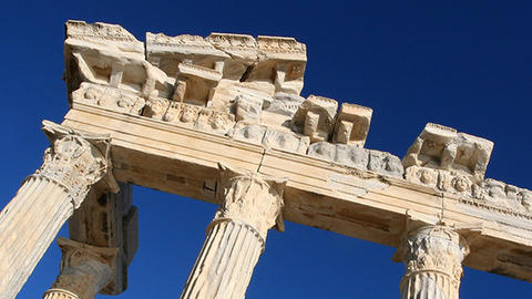 Ruined ancient facade