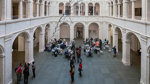 lobby of Harvard art museum