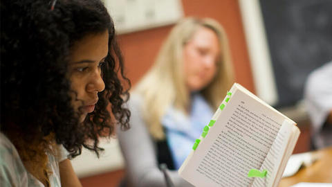 Student with book