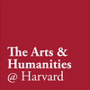 White text reading "The Arts & Humanities @ Harvard" on a red background.