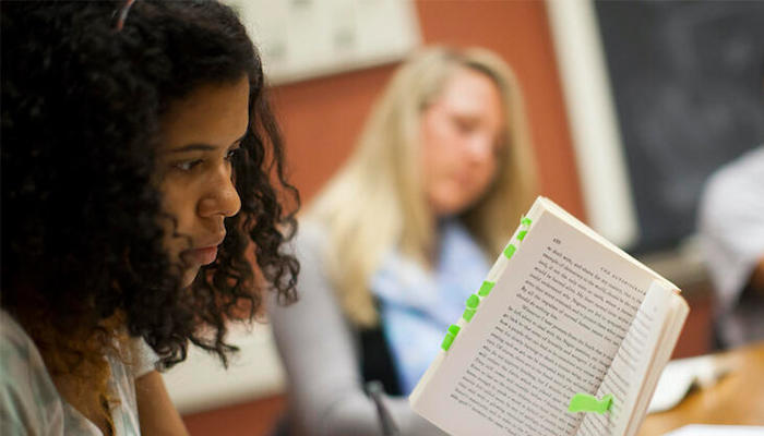 Student with book