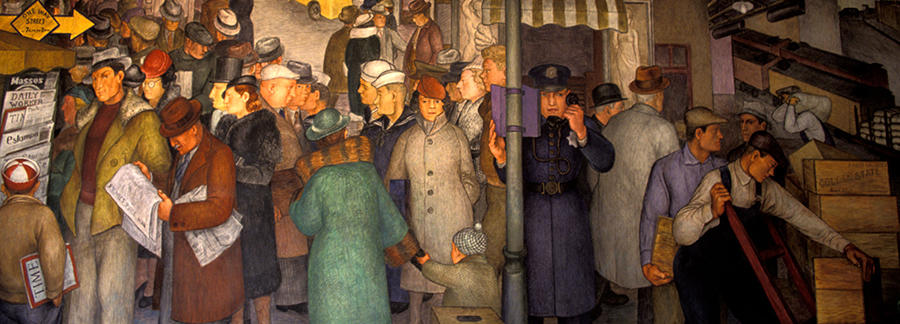 Crowd of people in a painting