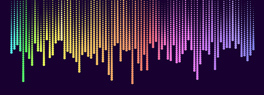 stylized rainbow sound bars