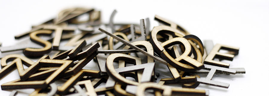 pile of letter shapes