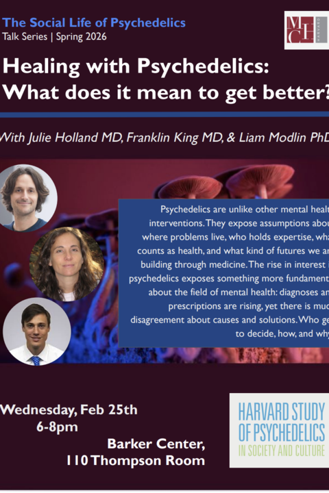 Poster for 2.25 Social Life of Psychedelics event
