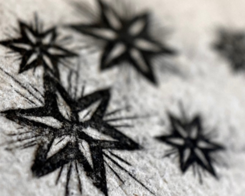 Stars on parchment