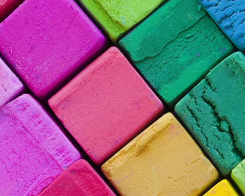 colorful chalky blocks