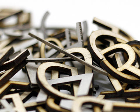 pile of letter shapes